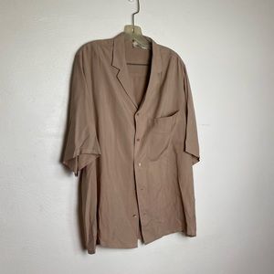 Silk button up t shirt